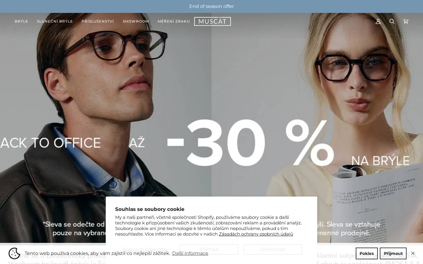 muscat.cz homepage screenshot