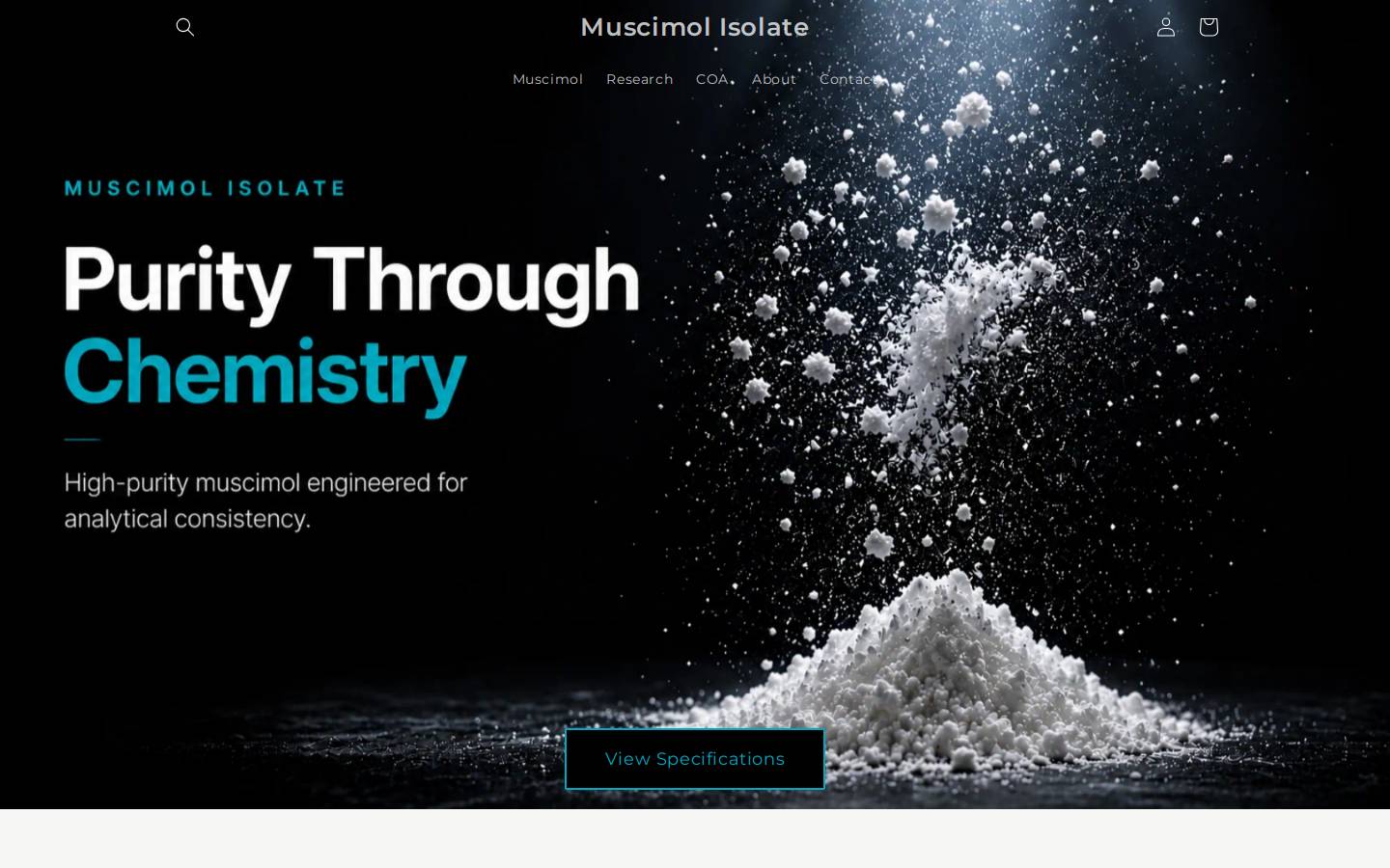 muscimolisolate.com homepage screenshot