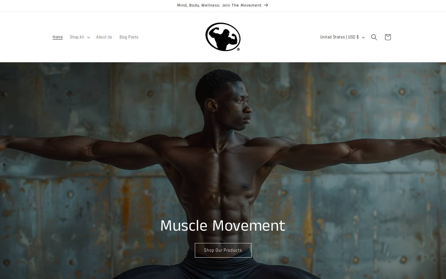 muscle-movement.com homepage screenshot