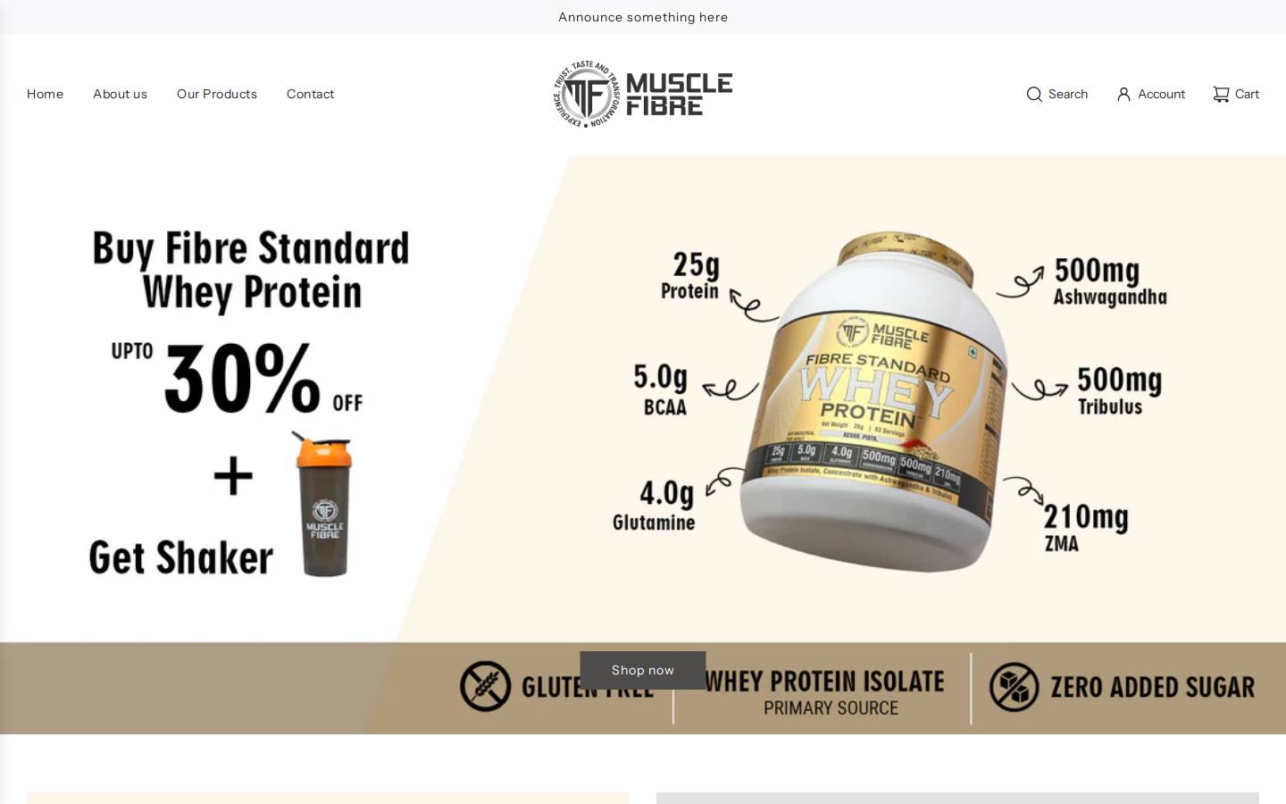 musclefibre.in homepage screenshot