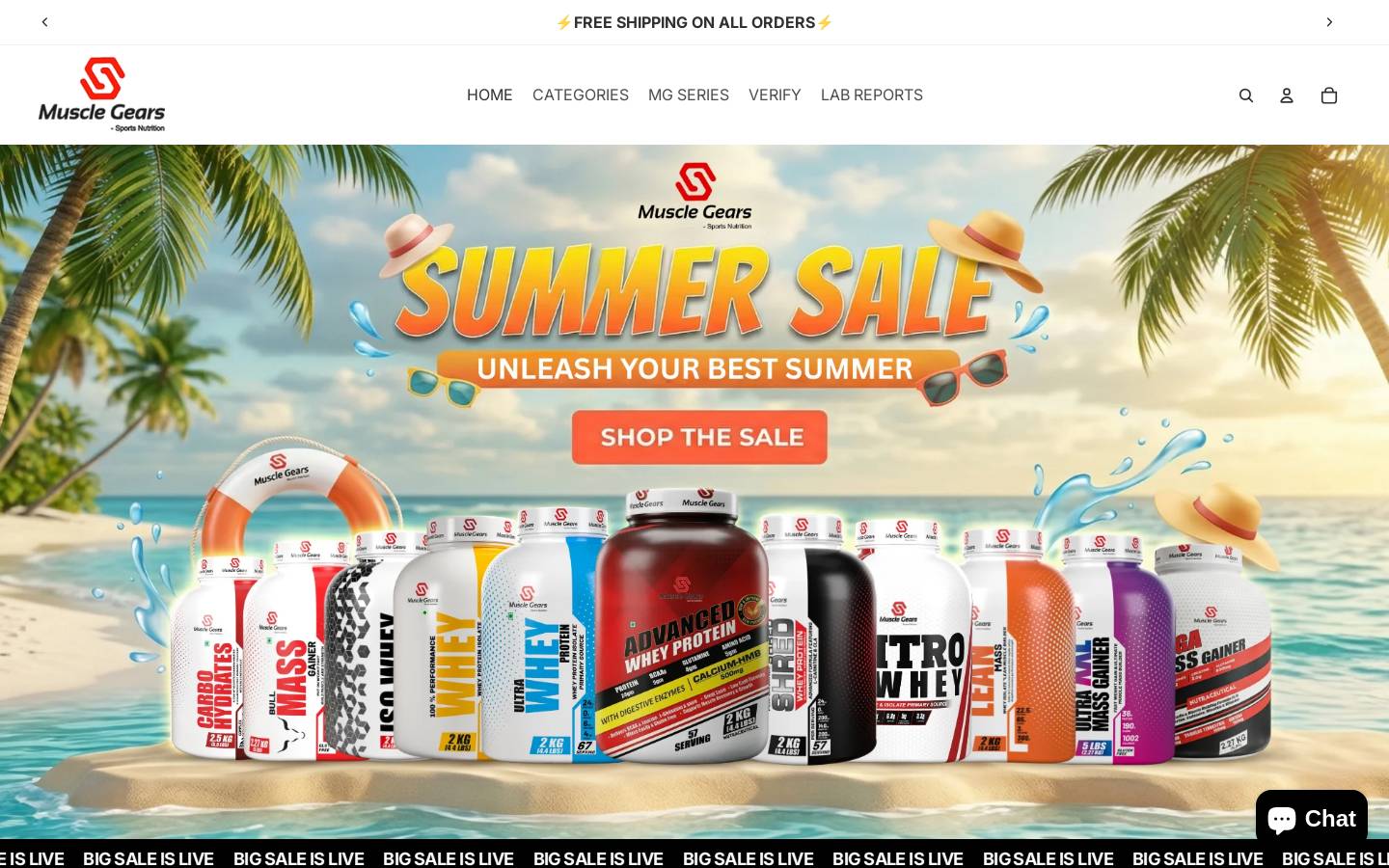 musclegears.in homepage screenshot