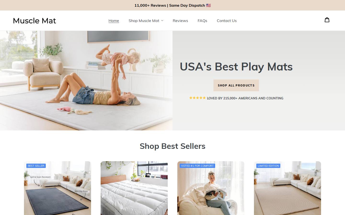musclemat.com homepage screenshot