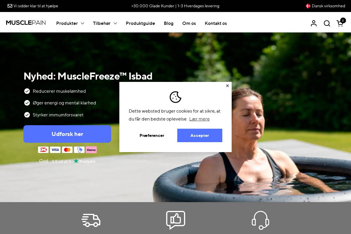 Musclepain homepage screenshot