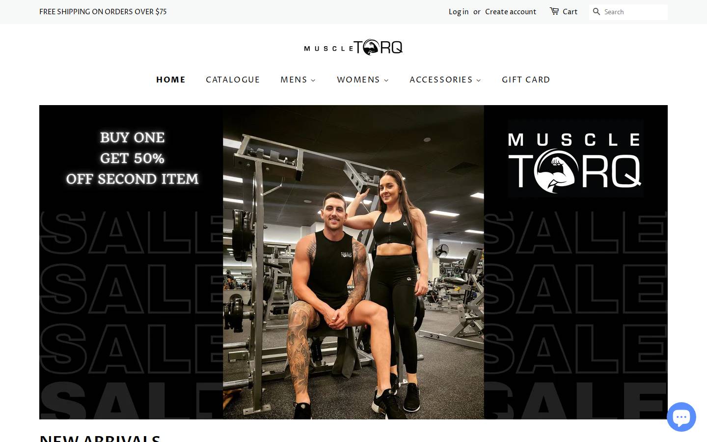muscletorq.au homepage screenshot