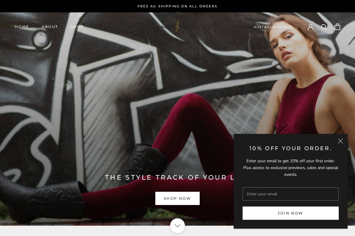 museandlyrics.com homepage screenshot