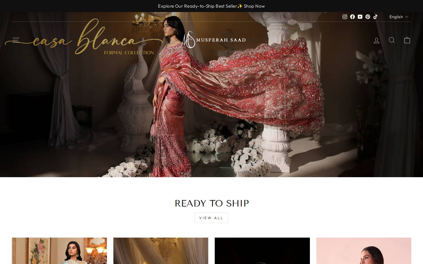 Musferah Saad homepage screenshot