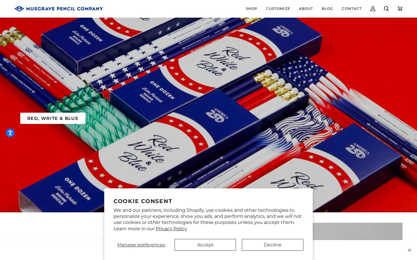 musgravepencil.com homepage screenshot