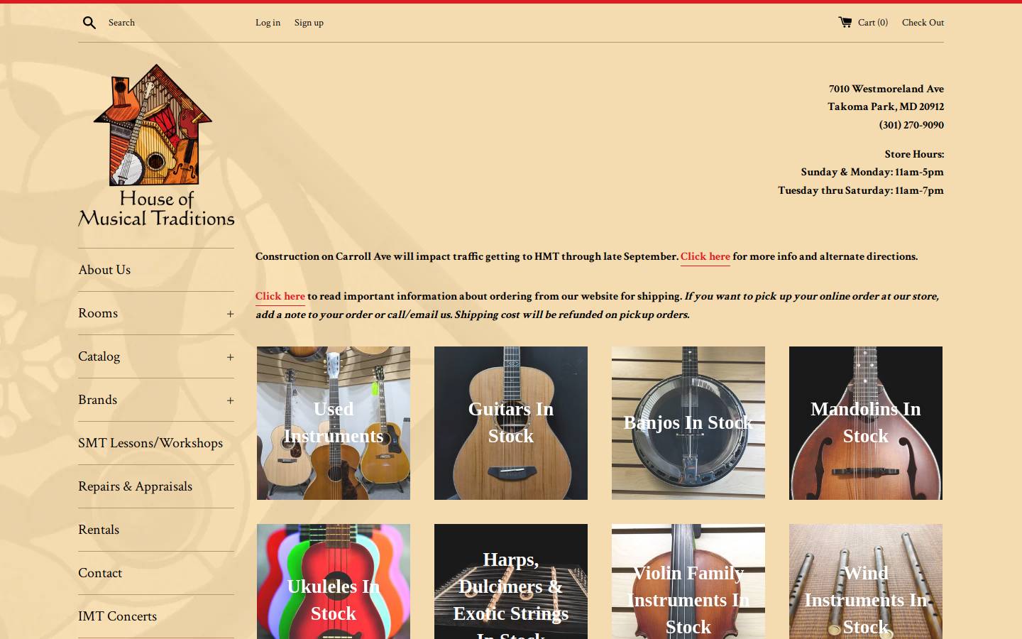 musicaltraditions.com homepage screenshot