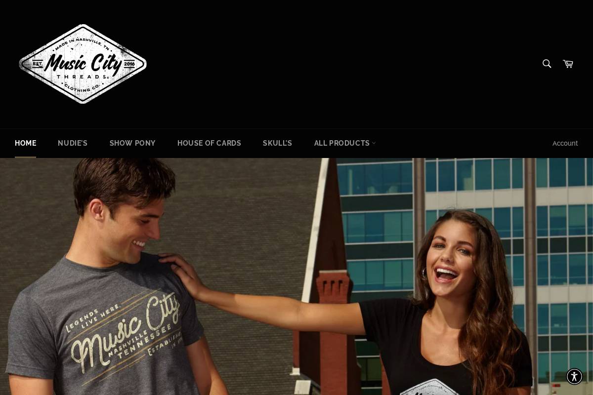 musiccitythreads.com homepage screenshot