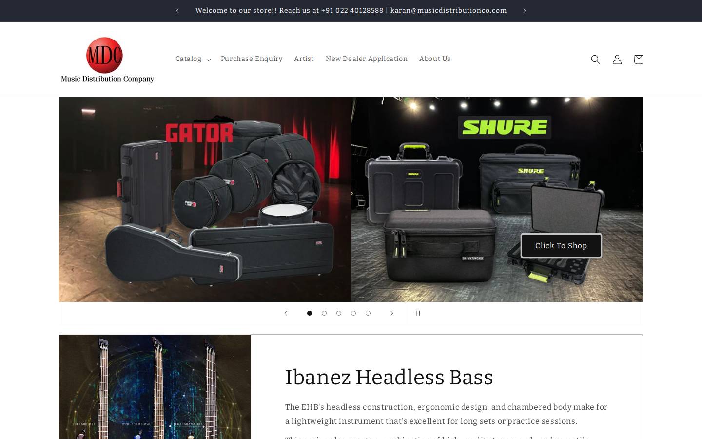 musicdistributionco.com homepage screenshot