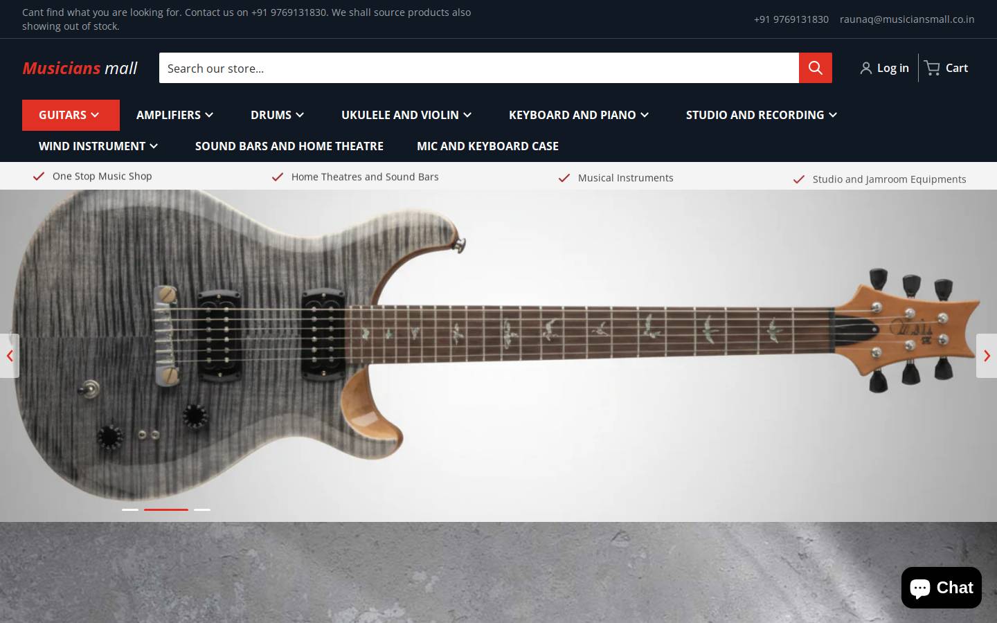 musiciansmall.co.in homepage screenshot