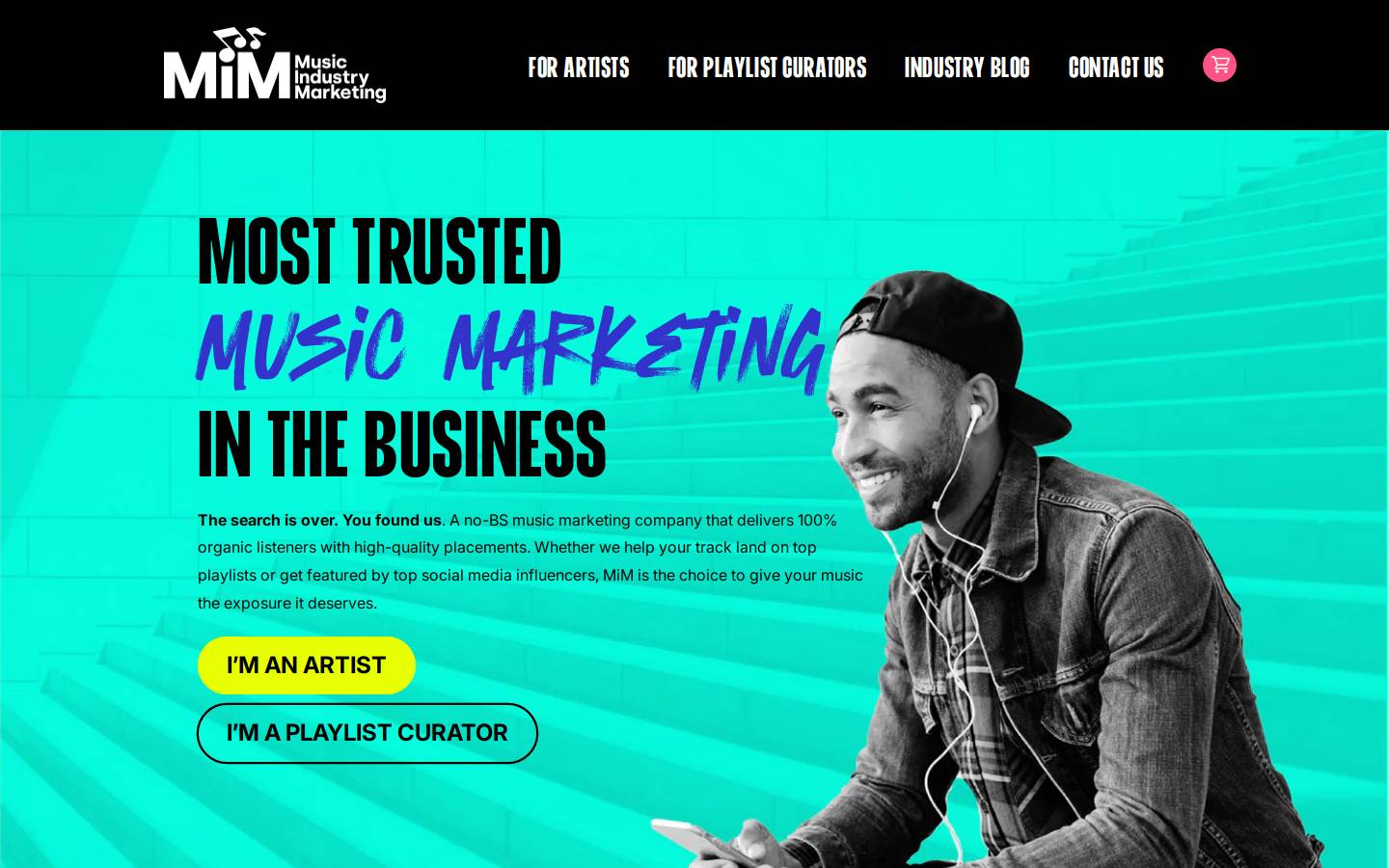 Musicindustrymarketing homepage screenshot