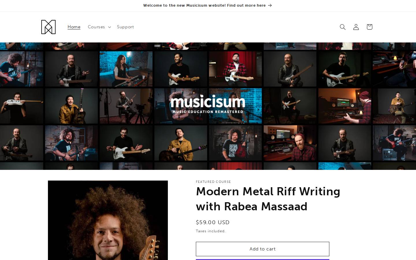 musicisum.com homepage screenshot