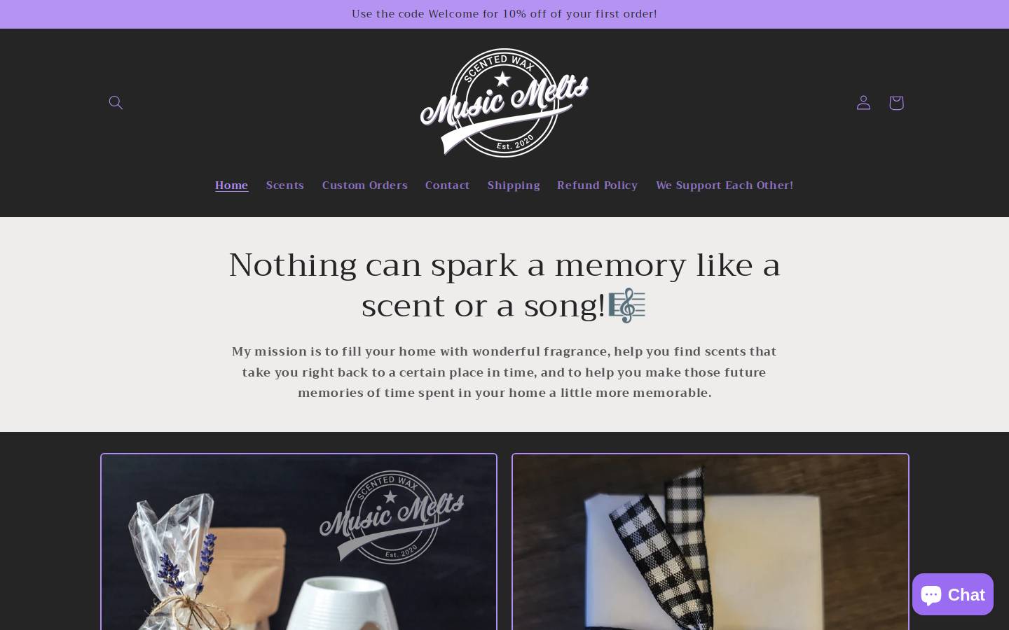 musicmelts.com homepage screenshot