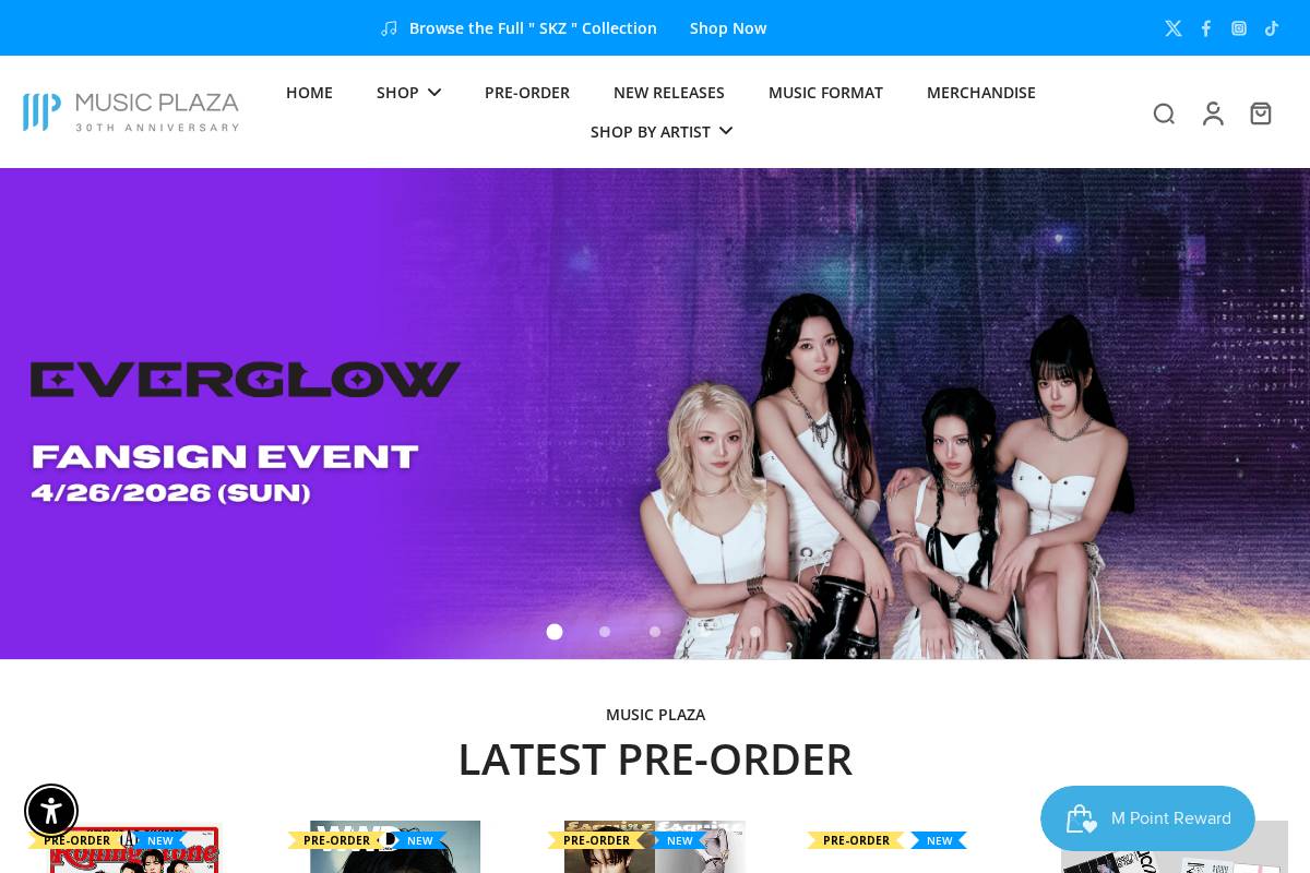 musicplaza.com homepage screenshot