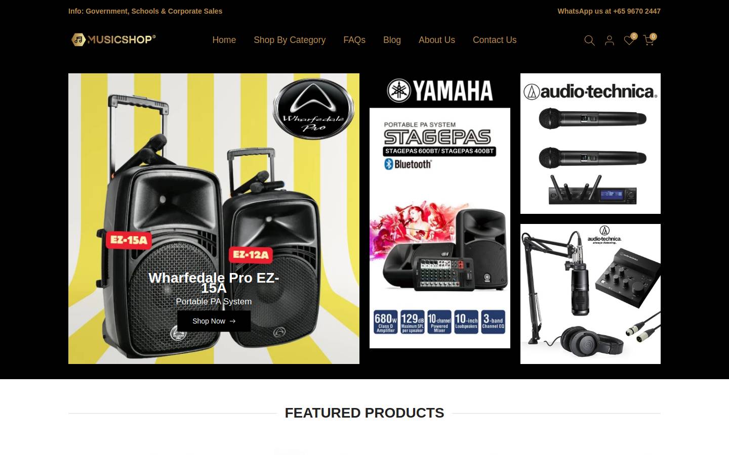 musicshop.sg homepage screenshot