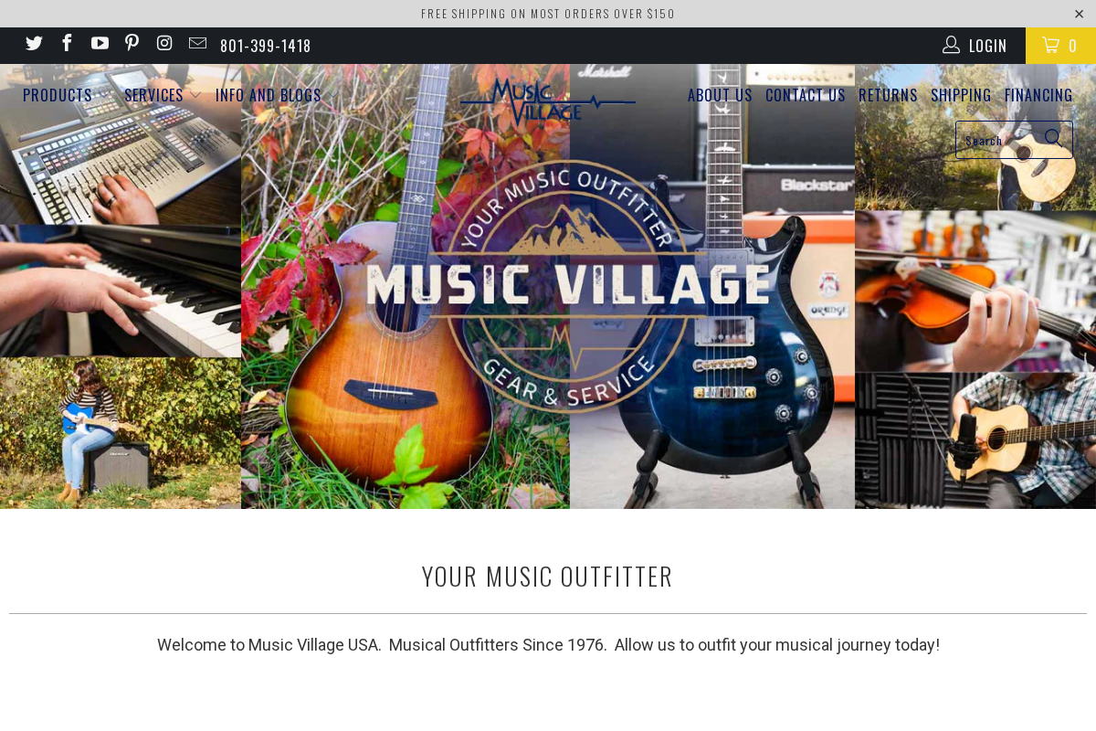 Music Village USA homepage screenshot