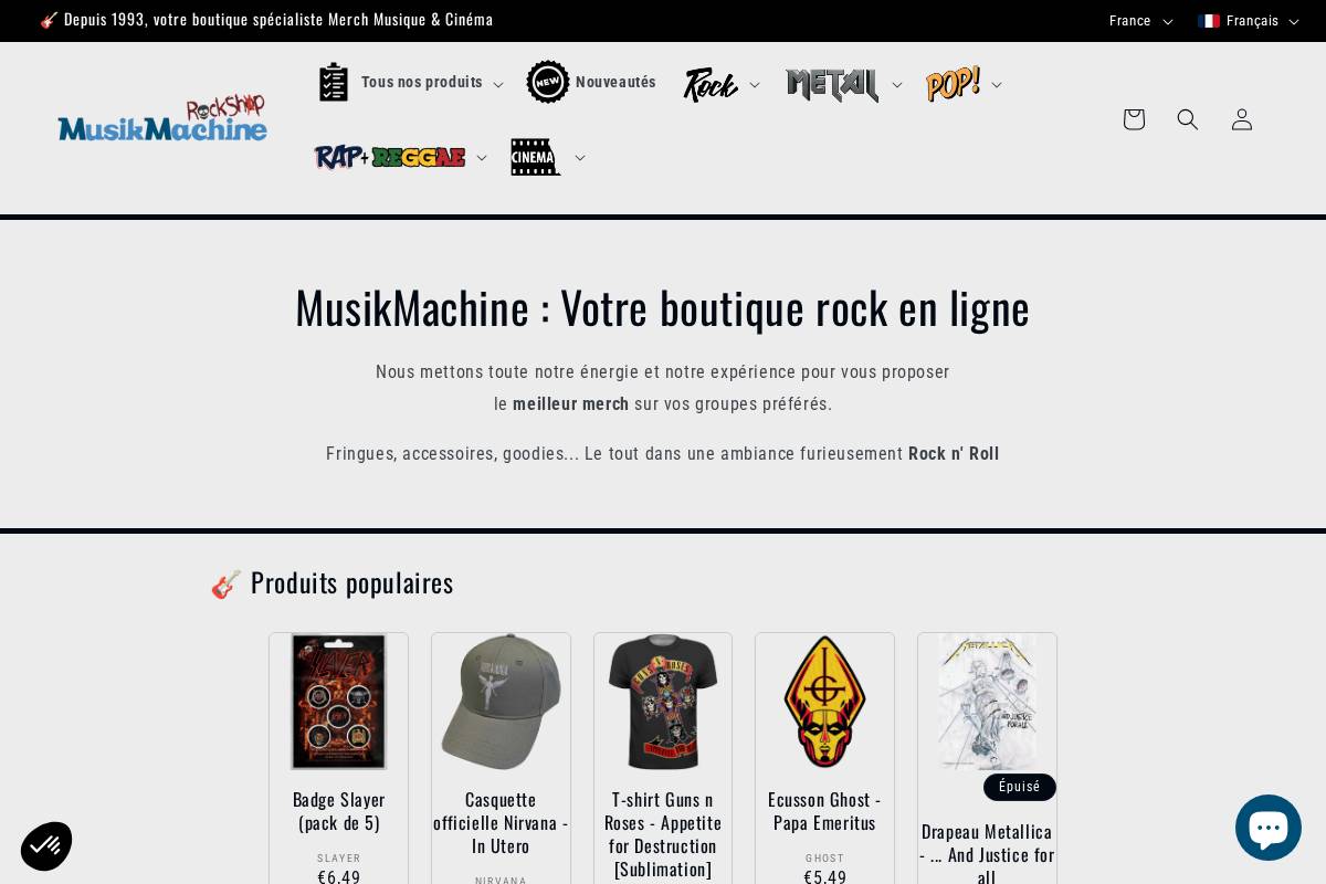 musikmachine.com homepage screenshot