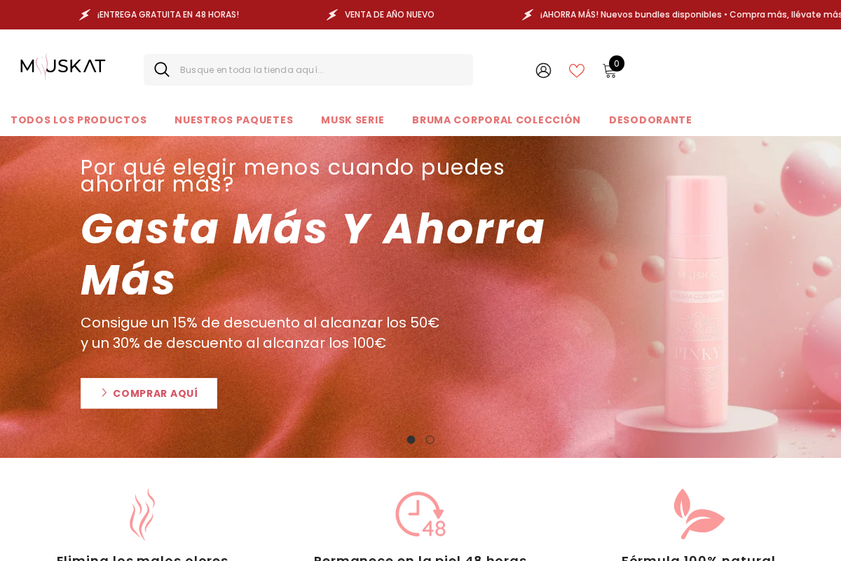 Muskat Es homepage screenshot