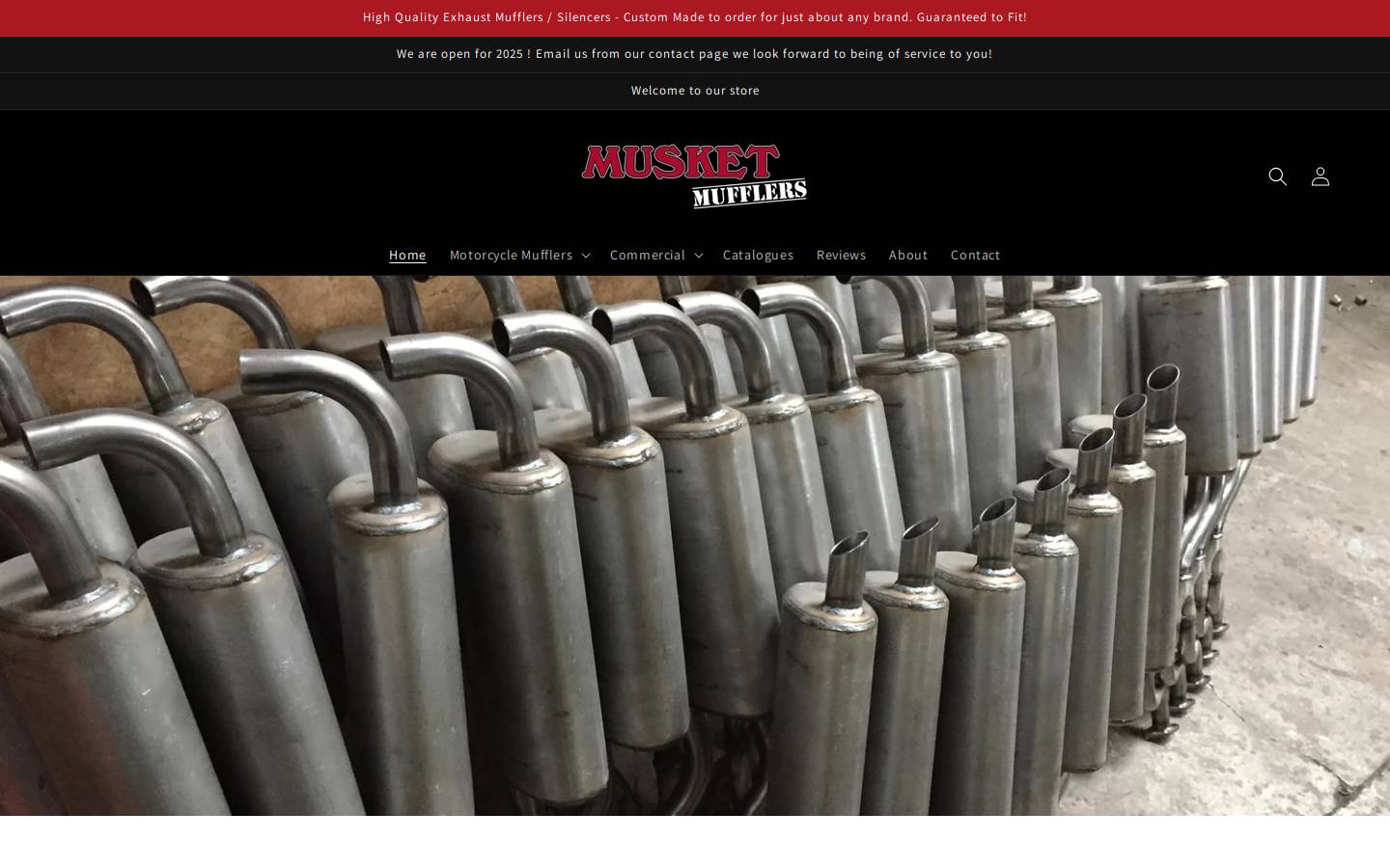 musketmufflers.com homepage screenshot