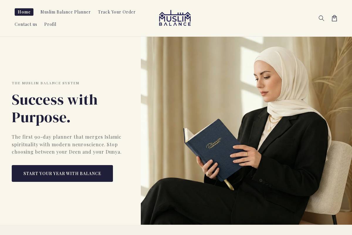muslimbalance.com homepage screenshot