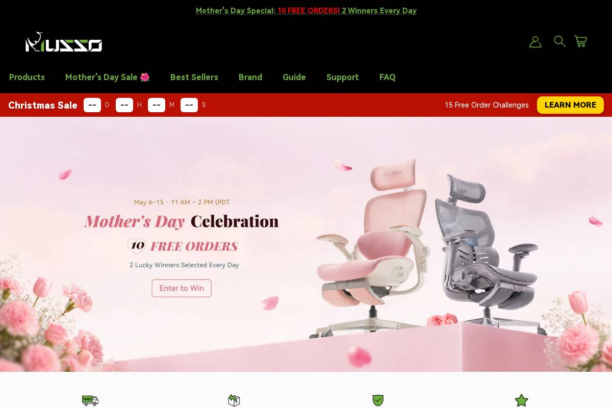MUSSO homepage screenshot
