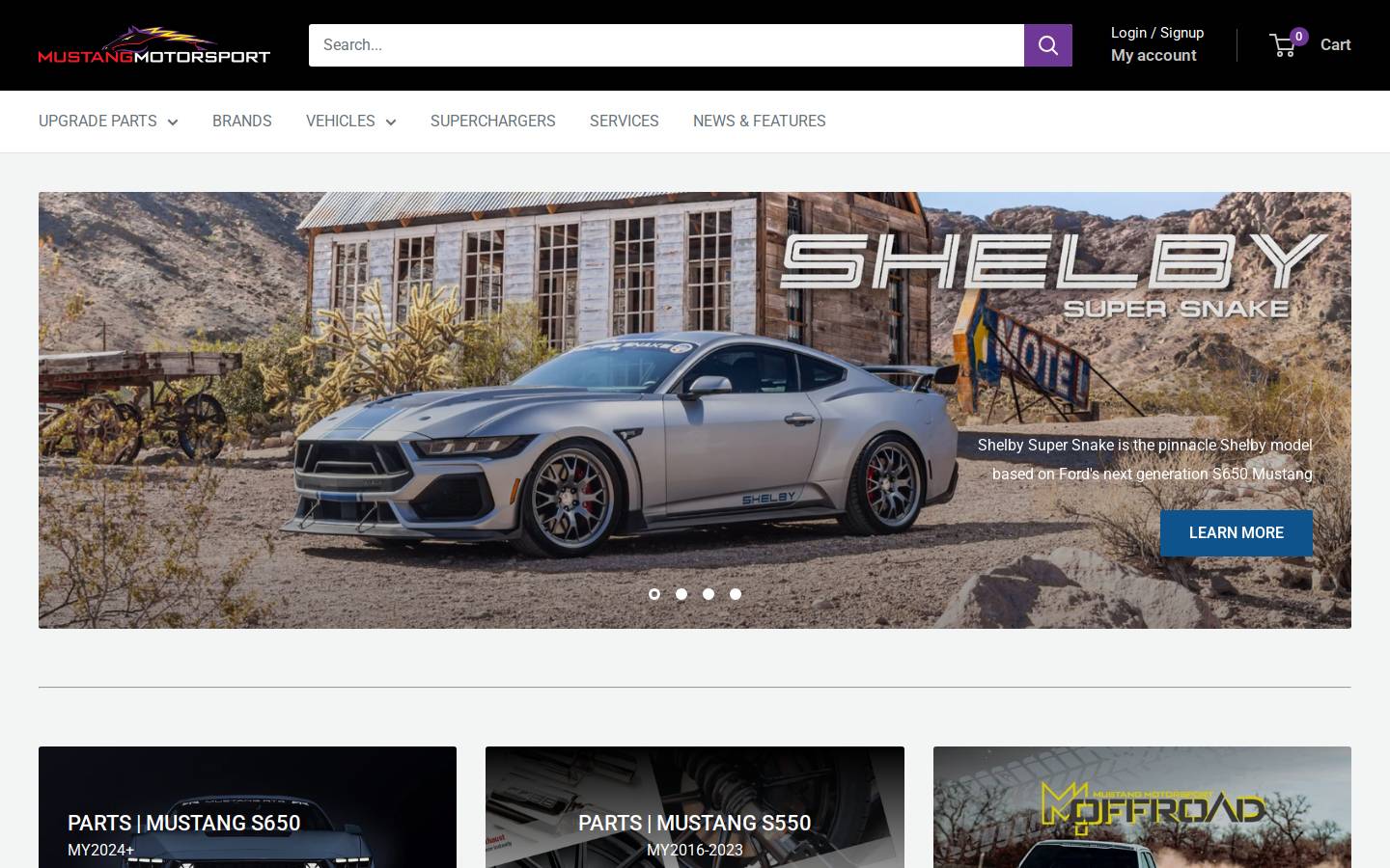 mustangmotorsport.com.au homepage screenshot