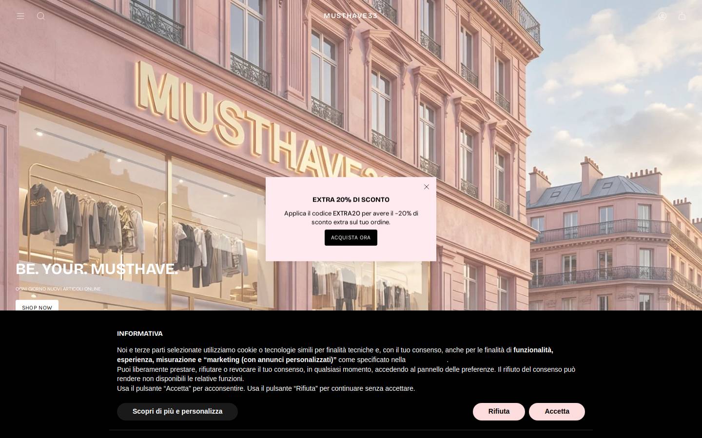 Musthave33 homepage screenshot