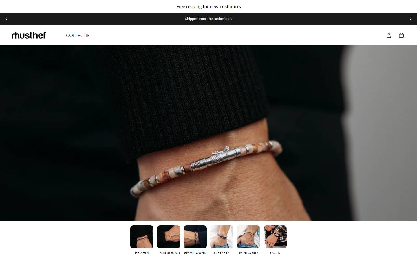 musthefbracelets.com homepage screenshot