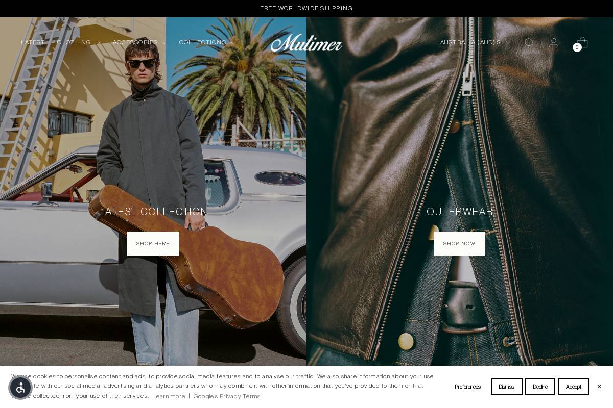 Mutimer homepage screenshot