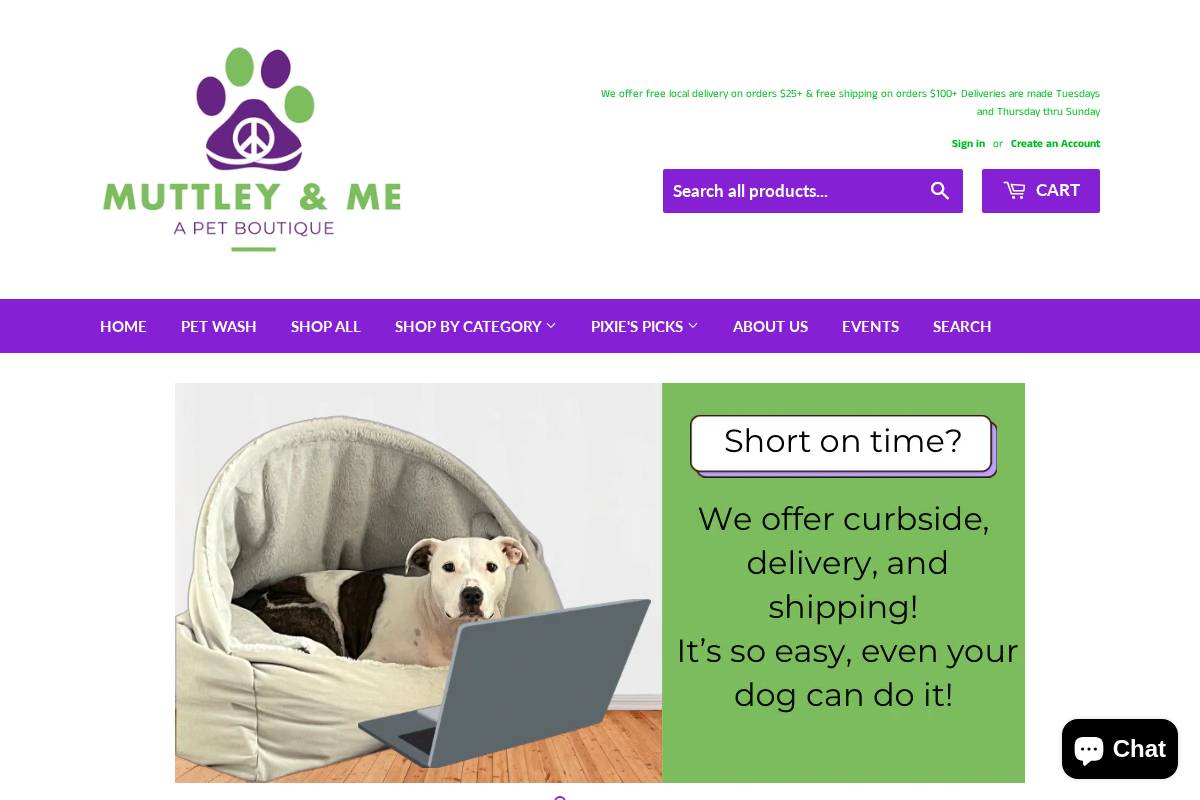 muttleyme.com homepage screenshot