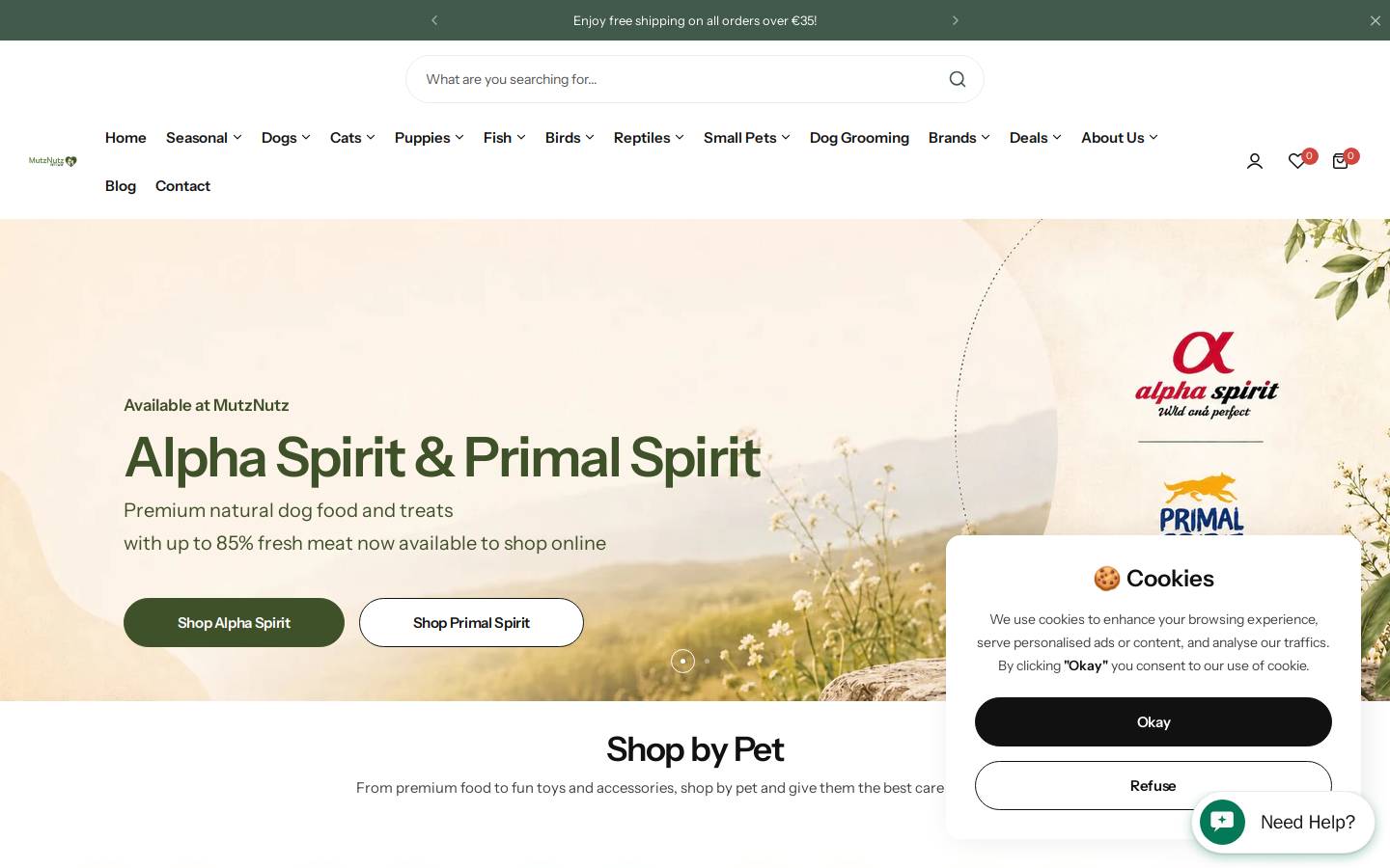 Mutznutz homepage screenshot