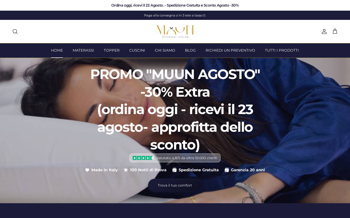 Muunmaterassi homepage screenshot
