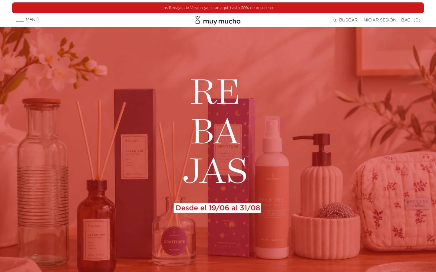 Muy Mucho homepage screenshot