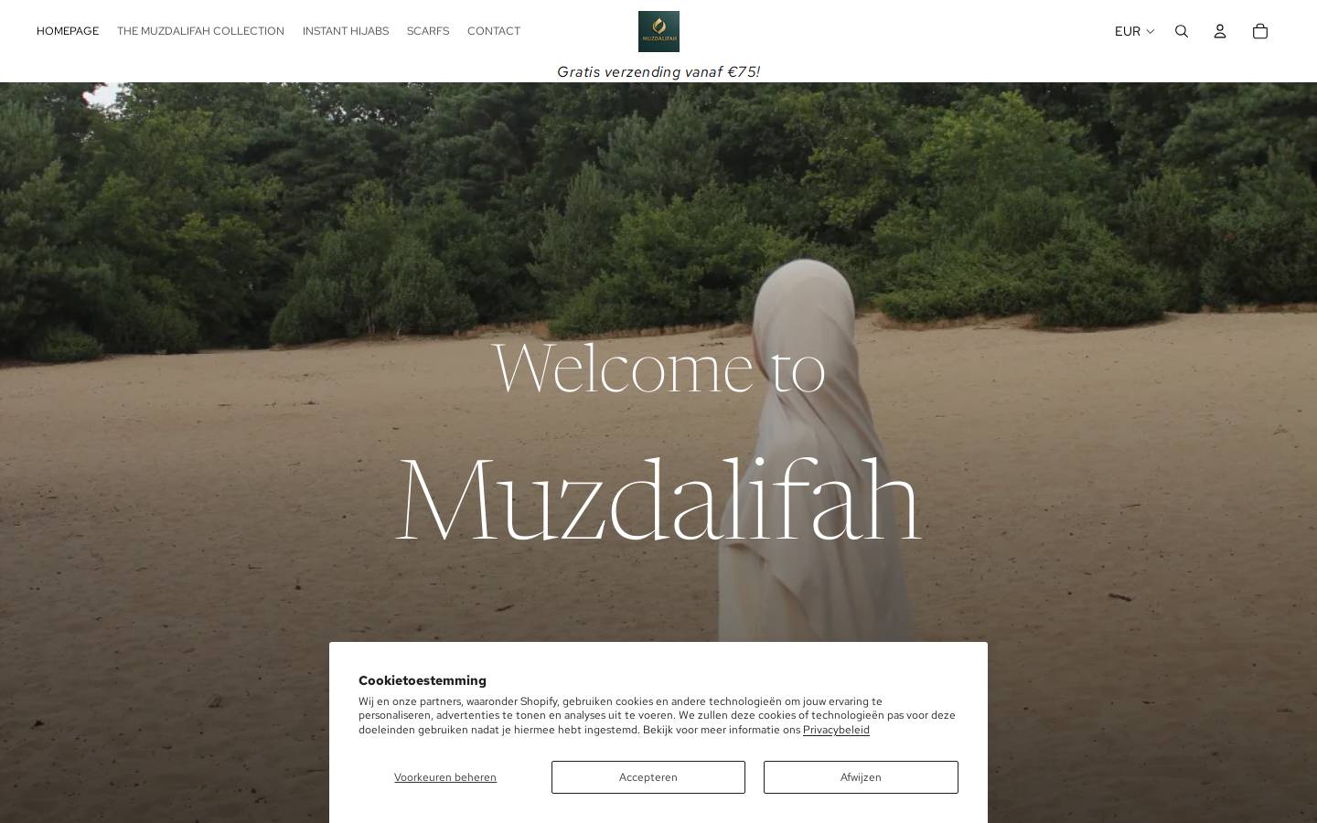 muzdalifah.nl homepage screenshot