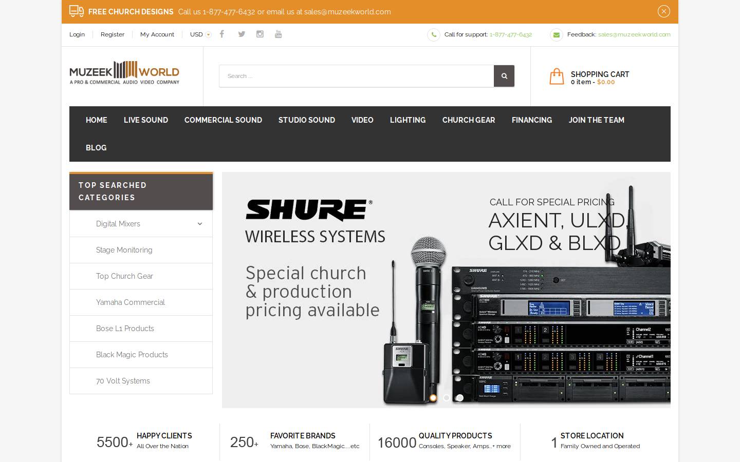 muzeekworld.com homepage screenshot