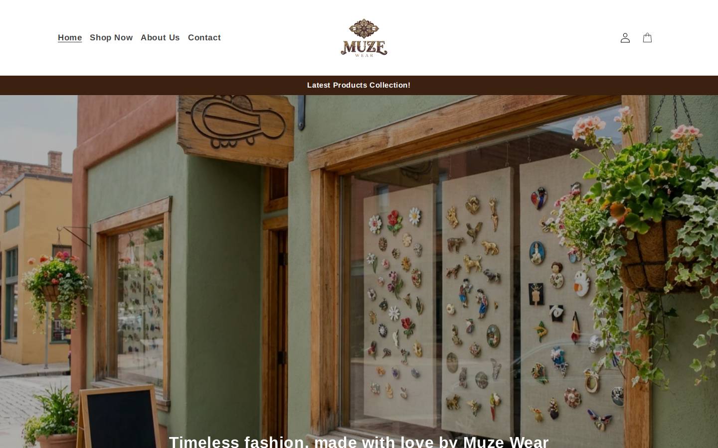 muzewear.com homepage screenshot