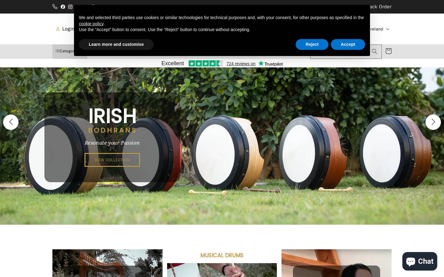 Muzikkon homepage screenshot