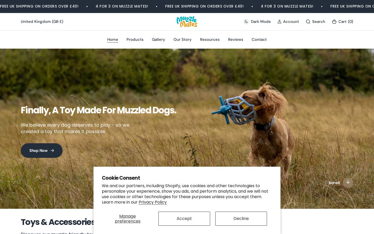 muzzlemates.com homepage screenshot