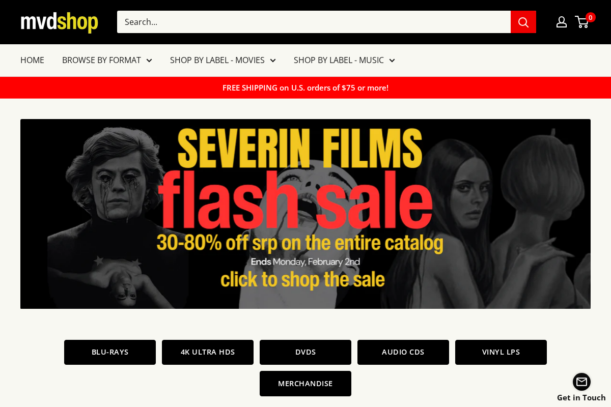 MVD Shop homepage screenshot