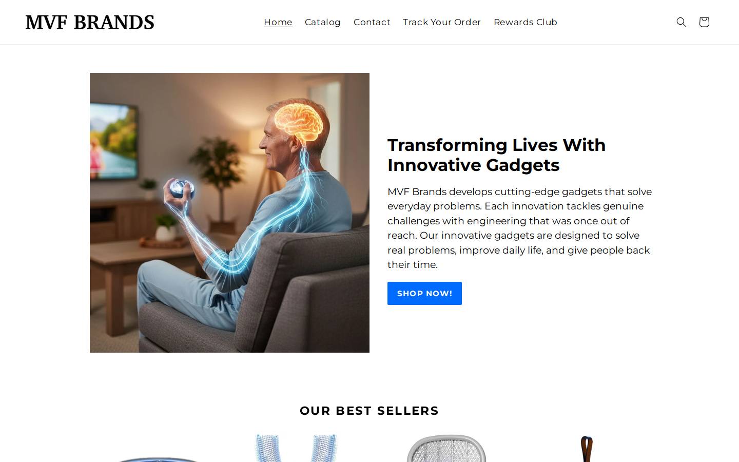 mvfbrands.com homepage screenshot