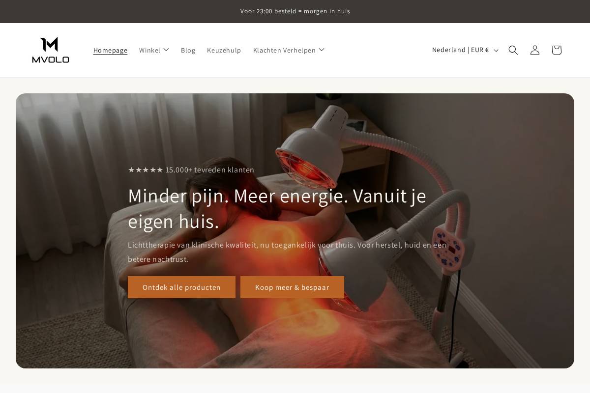 Mvolo homepage screenshot