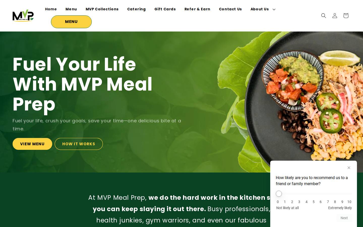 mvpmealprep.com homepage screenshot
