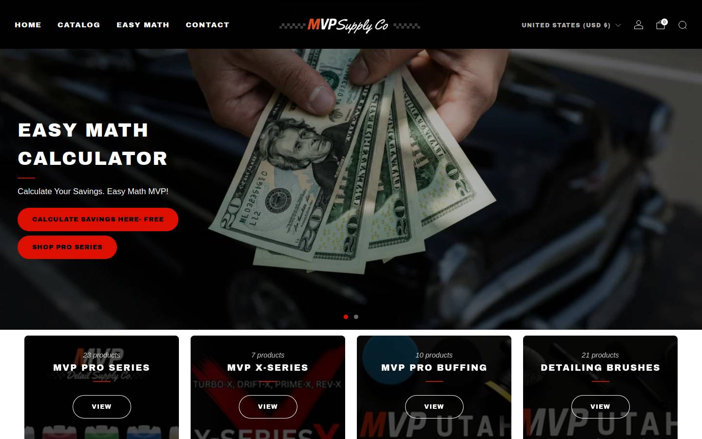 mvpsupplyco.com homepage screenshot