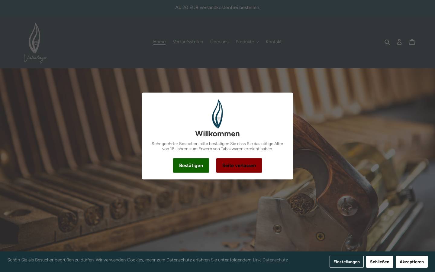 mw-cigars.de homepage screenshot