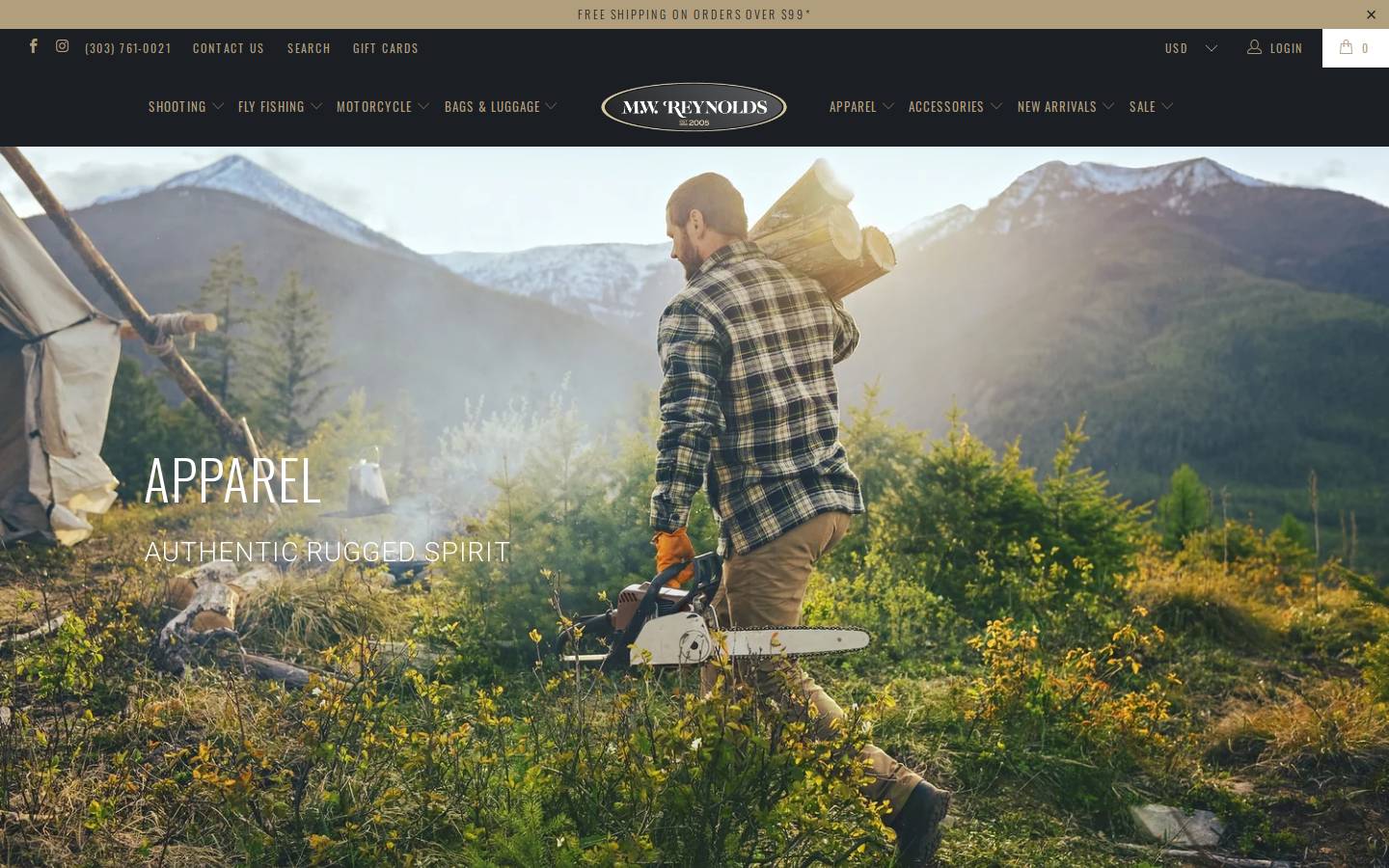 M.W. Reynolds homepage screenshot