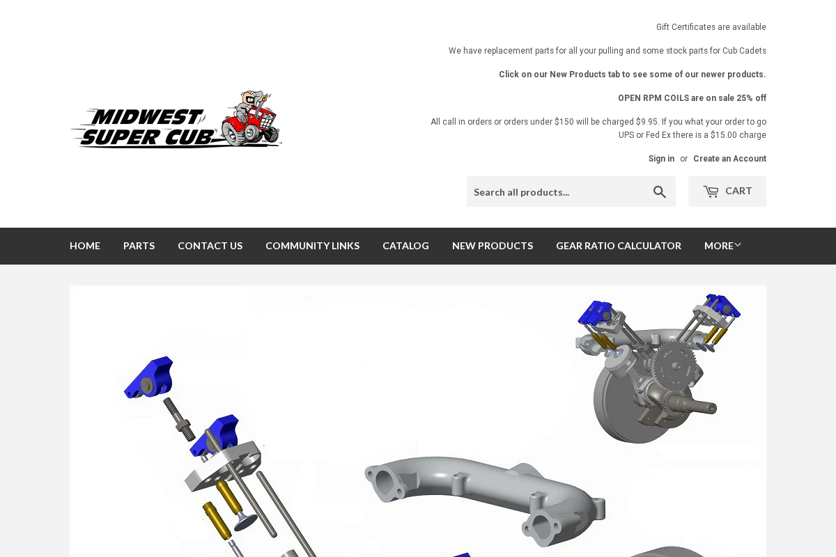 Midwest Super Cub homepage screenshot