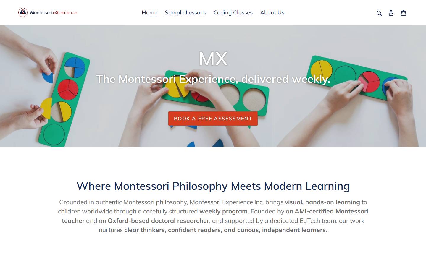 mxlearning.com homepage screenshot
