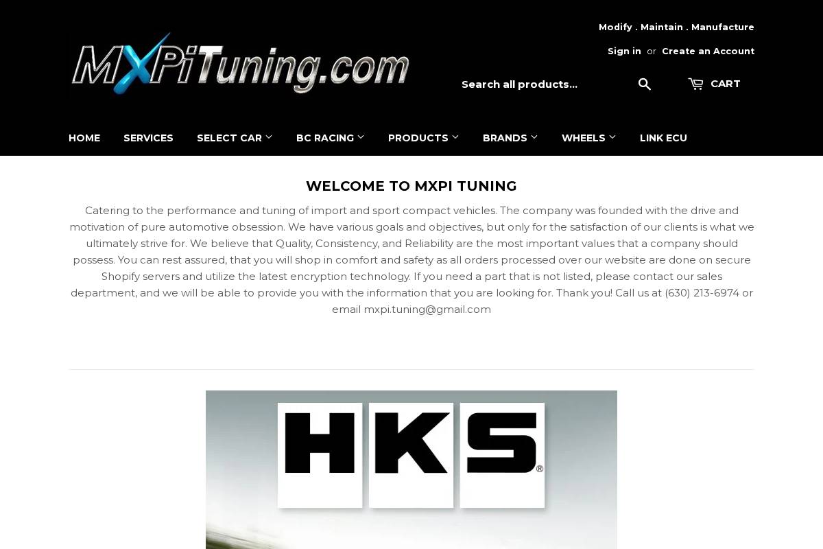 mxpituning.com homepage screenshot