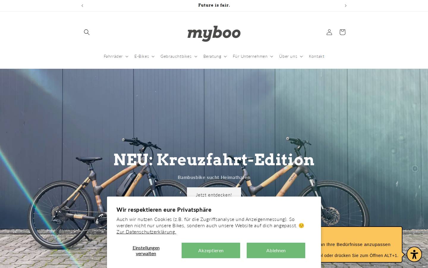 My Boo homepage screenshot